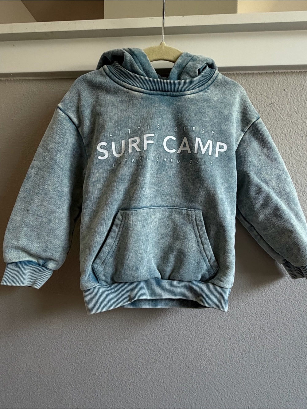 Little Bipsy Surf Camp Hooded Sweatshirt - Dusty Blue